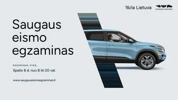 Saugaus eismo egzaminas šiandien: dalyvaukite iki 20 val: svarbiausi terminai